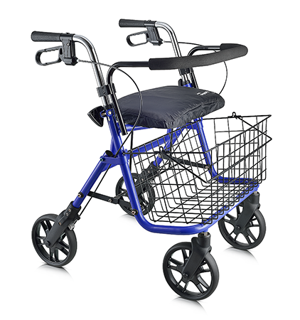 Evolution Series 4 Wheeled Rolling Walker Rollator with Large Front Basket Blowout - Senior.com Rollators